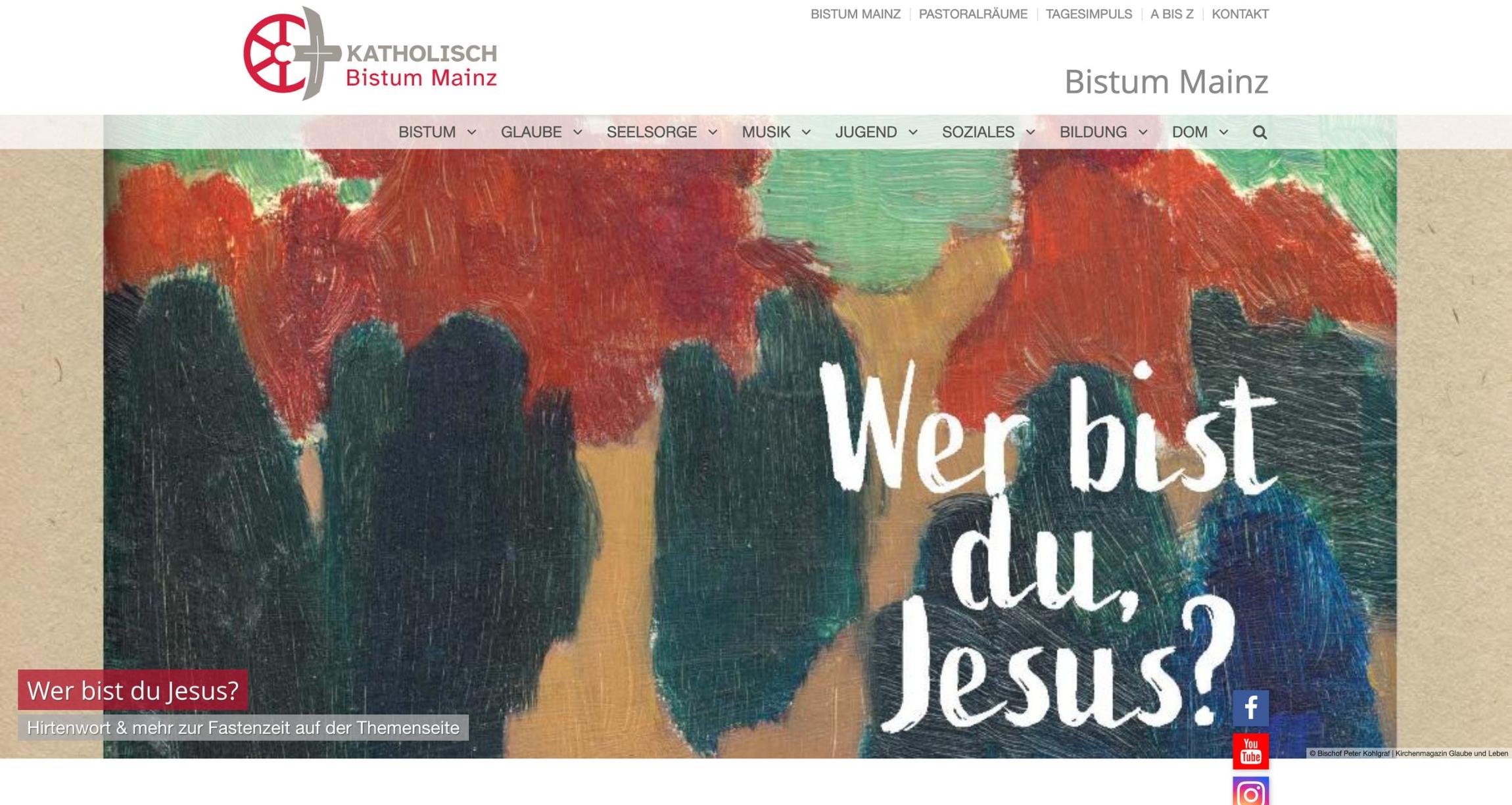 Startportal des Bistums Mainz
