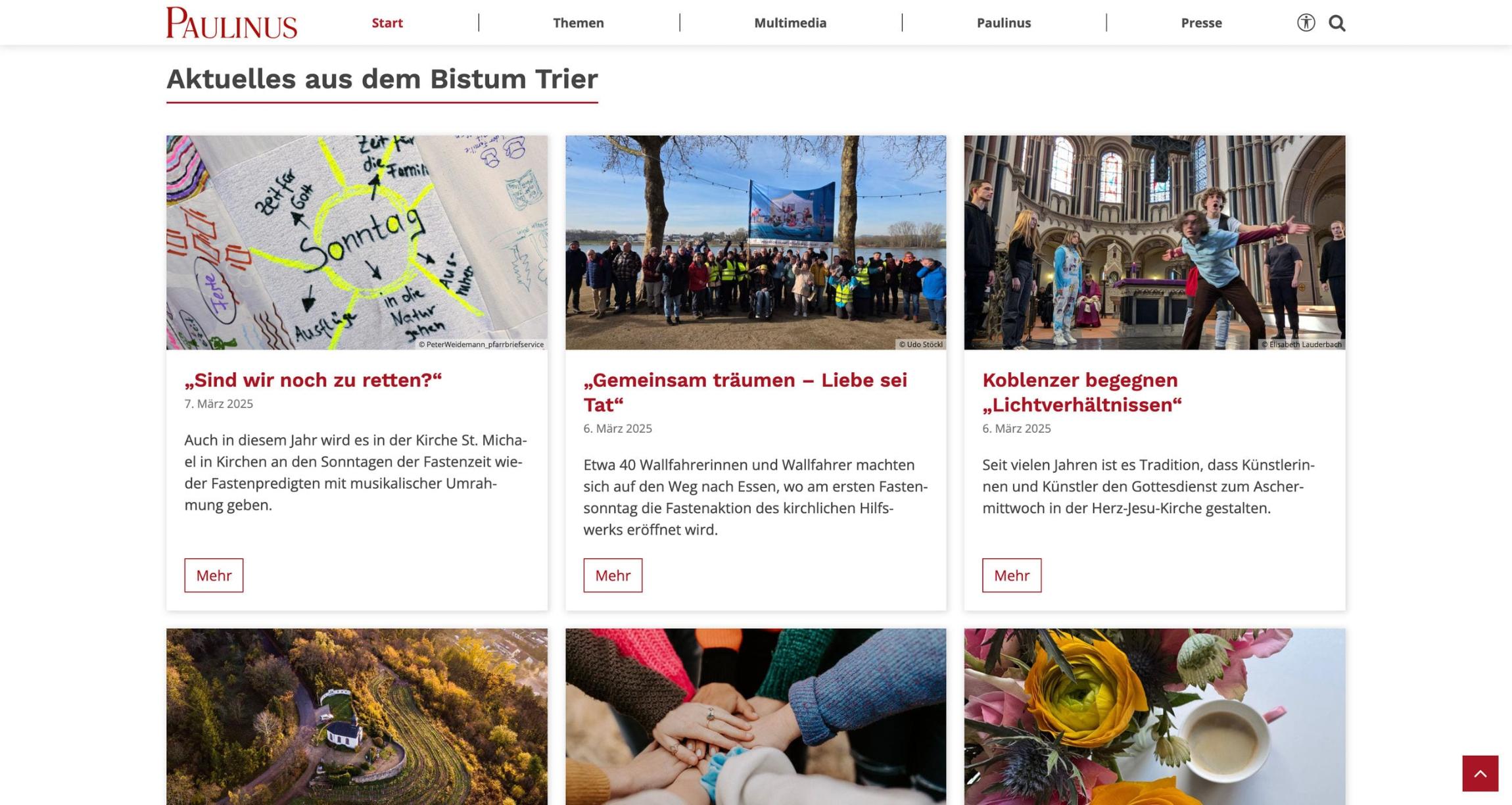Paulinus Wochenzeitung im Bistum Trier